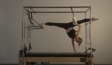 Olga Roberts (pictured on a Pilates reformer) opened a new studio in downtown Austin in January. (Courtesy Olga Roberts — Body Intelligence Pilates)