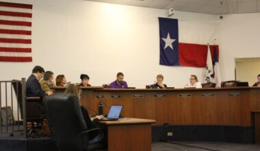 Jersey Village City Council meets monthly in the Civic Center Auditorium at 16327 Lakeview Drive, Jersey Village. (Sarah Brager/Community Impact)