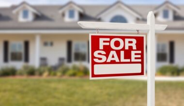 A for sale sign placed in front of a home.