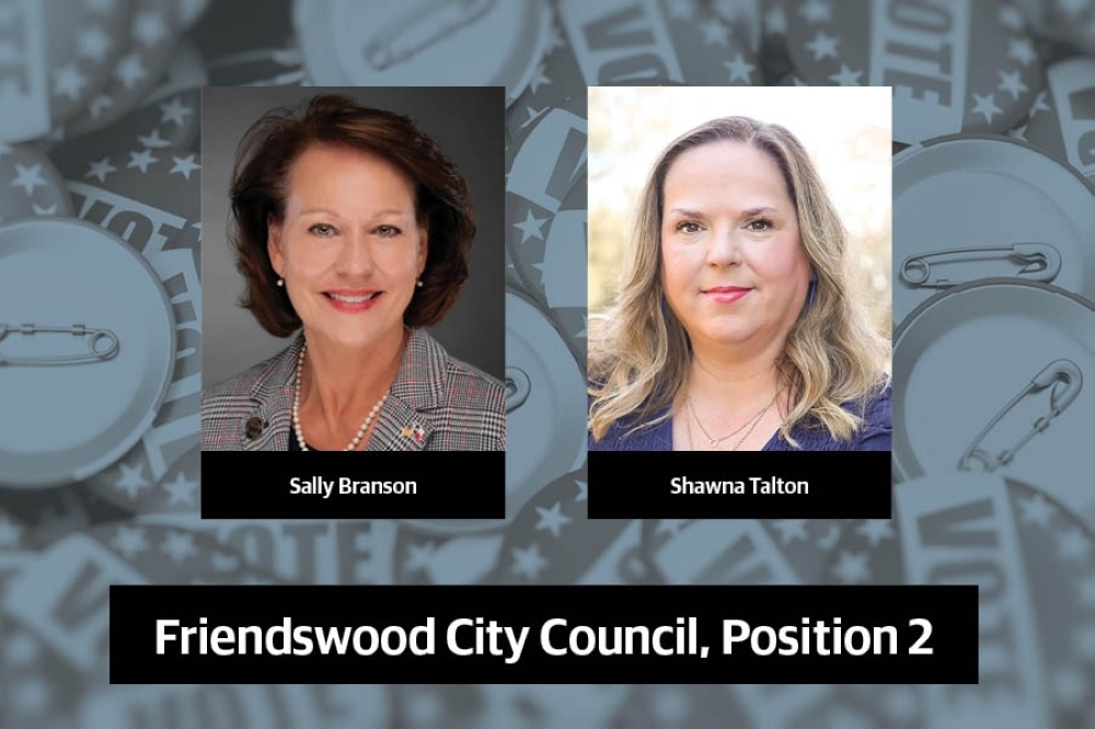 Friendswood City Council election hero image with two female candidate headshots