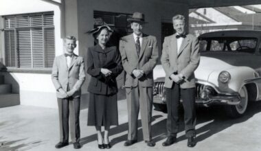 The McFarland-McBee House was built in 1947 by J. P. and Byrdie McFarland, pictured with their sons John and James. (courtesy the McFarland Family)