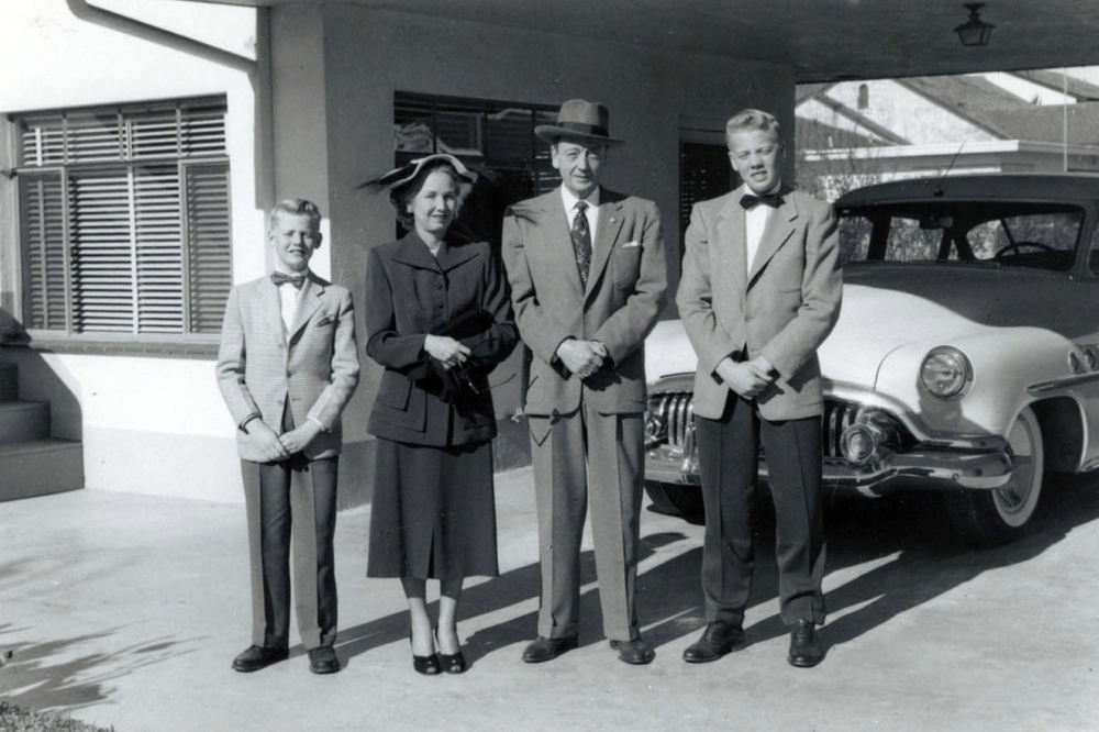 The McFarland-McBee House was built in 1947 by J. P. and Byrdie McFarland, pictured with their sons John and James. (courtesy the McFarland Family)