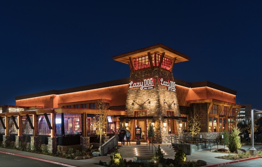 the outside of Lazy Dog