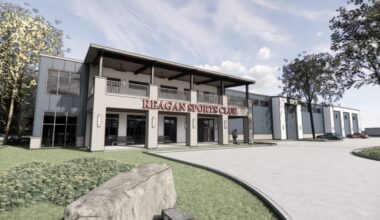 Regan Sports Club will offer indoor soccer, volleyball, basketball, badminton, pickleball, taekwondo, yoga and a dedicated gym space. (Courtesy August Construction)