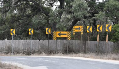 The current plan for the reconstruction of Ammann Road is to soften the southern curve near Rolling Acres Trail. (Jarrett Whitener/Community Impact)