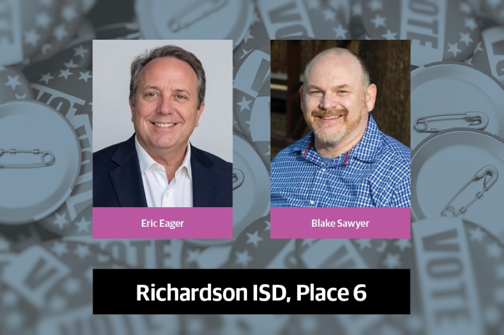 Incumbent Eric Eager will run against Blake Sawyer in the May election for Place 6 on the RISD board of trustees. (All photos submitted by respective candidates/Community Impact)