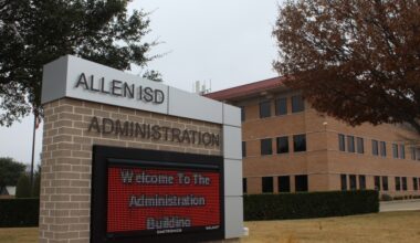 Image of an Allen ISD Administration sign