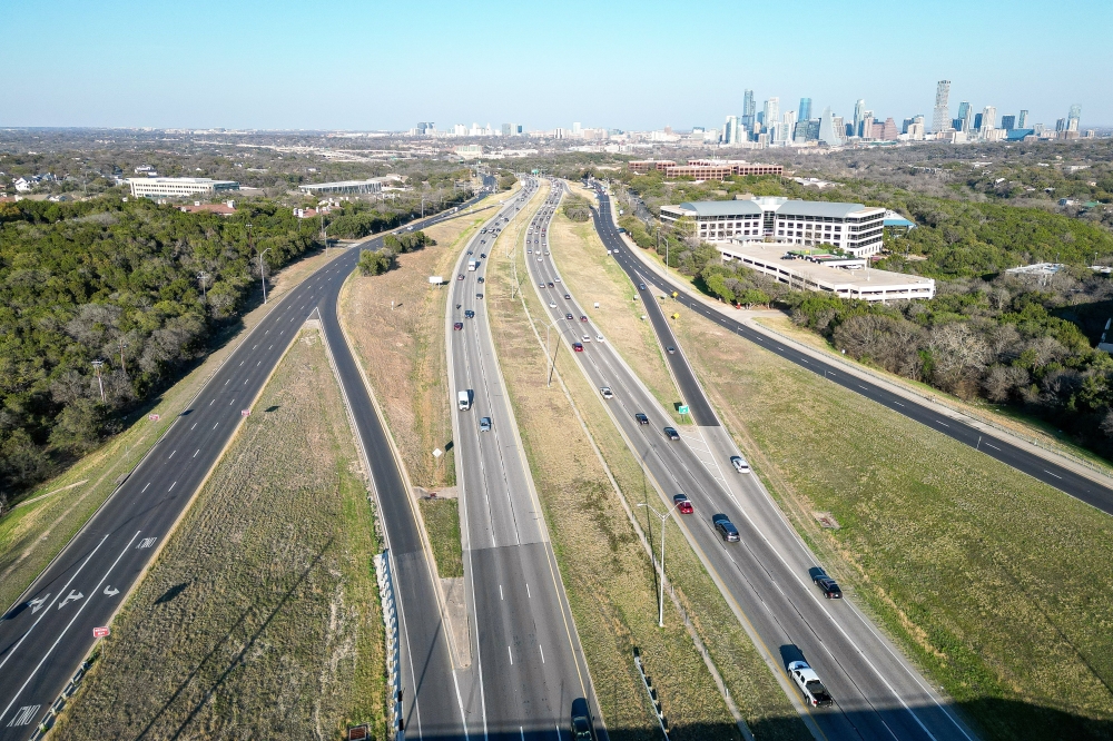 Drone photo of MoPac South at Barton Skyway
