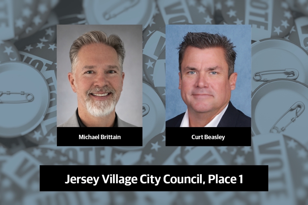 Candidates Michael Brittain and Curt Beasley are vying for Place 1 on the Jersey Village City Council in the May 2 local election. (Community Impact staff)