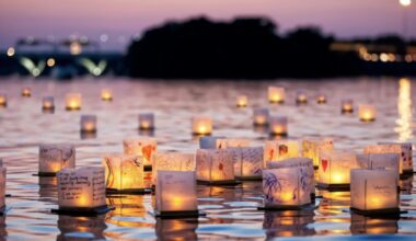 Festivalgoers can visit Volente Beach Resort and Water Park for the Austin Water Lantern Festival on March 28. (Courtesy Water Lantern Festival)