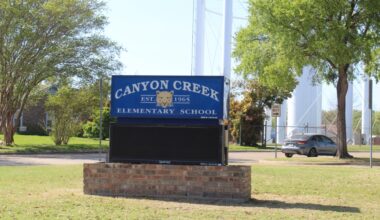 Richardson ISD is set to install a temporary classroom building at Canyon Creek Elementary in June. (Isabella Zeff/Community Impact)