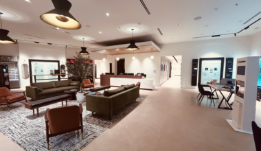 Vista Eye Associates’ boutique-style optical shop featuring designer eyeglasses, custom lenses, and a friendly staff helping patients select the perfect frames in a welcoming, modern environment.