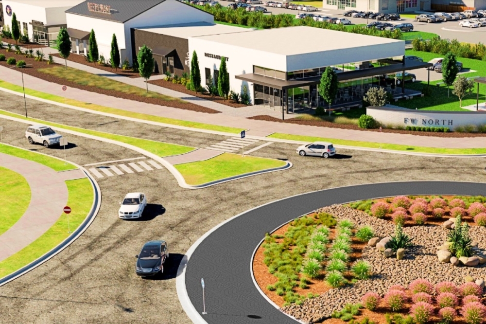 rendering of shopping center