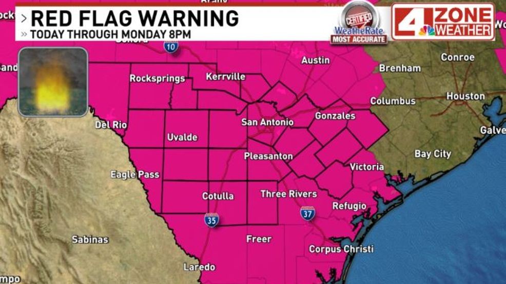 Red Flag Warning through Monday evening
