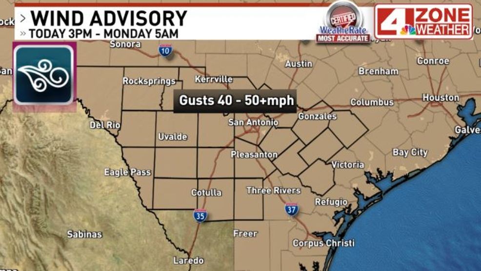 Wind Advisory through Monday morning 5AM