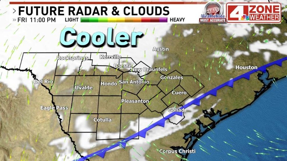 Cold front by 11PM tonight