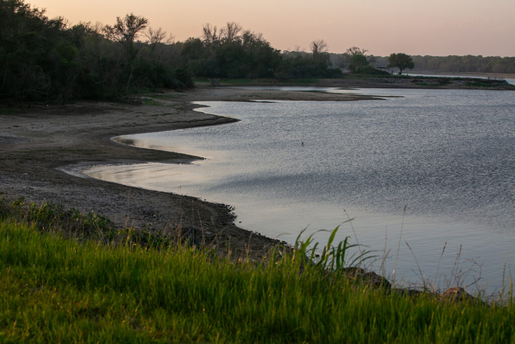 Corpus Christi’s largest remaining reservoir, Lake Texana, is currently 55 percent full and projected to hit 30 percent this summer. Credit: Dylan Baddour/Inside Climate News
