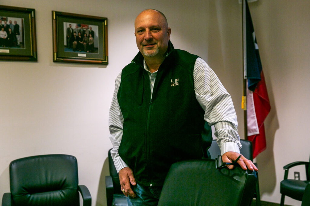 Patrick Brzozowski, general manager of the Lavaca-Navidad River Authority, is ultimately responsible for reducing the flow of water to Corpus Christi as Lake Texana falls below designated trigger points. Credit: Dylan Baddour/Inside Climate News