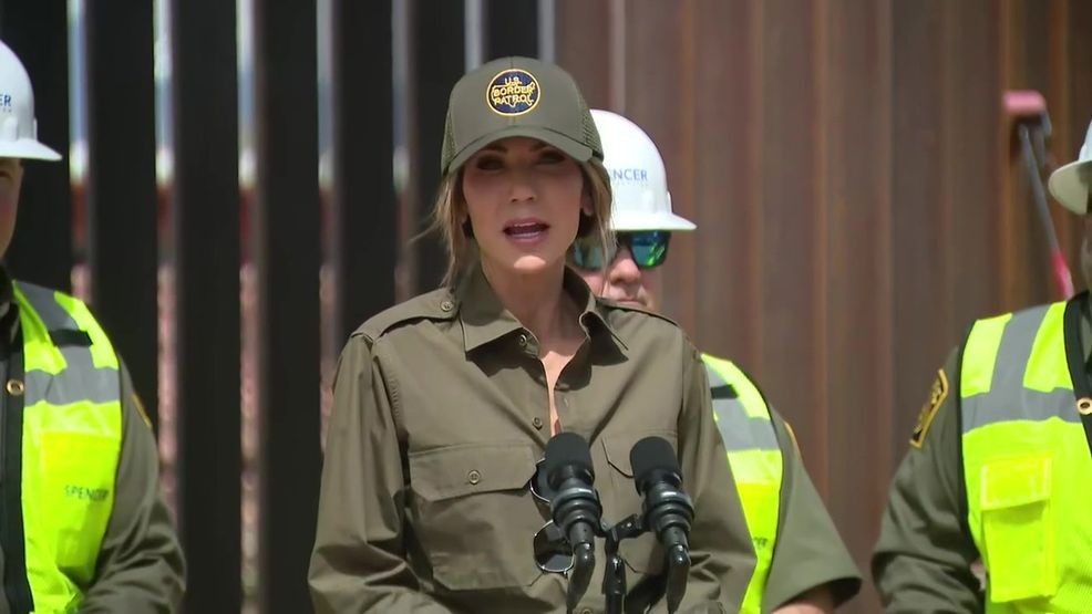 DHS Secretary Kristi Noem in Santa Teresa, New Mexico, on August 19, 2025. Credit: KFOX14/CBS4