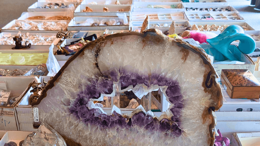 {p}What makes this event especially unique is the exclusivity. Many of the pieces available during the trunk show are not typically found in-store, giving guests access to rare minerals, statement crystals, jewelry, and collector-grade specimens sourced from international vendors.{/p}