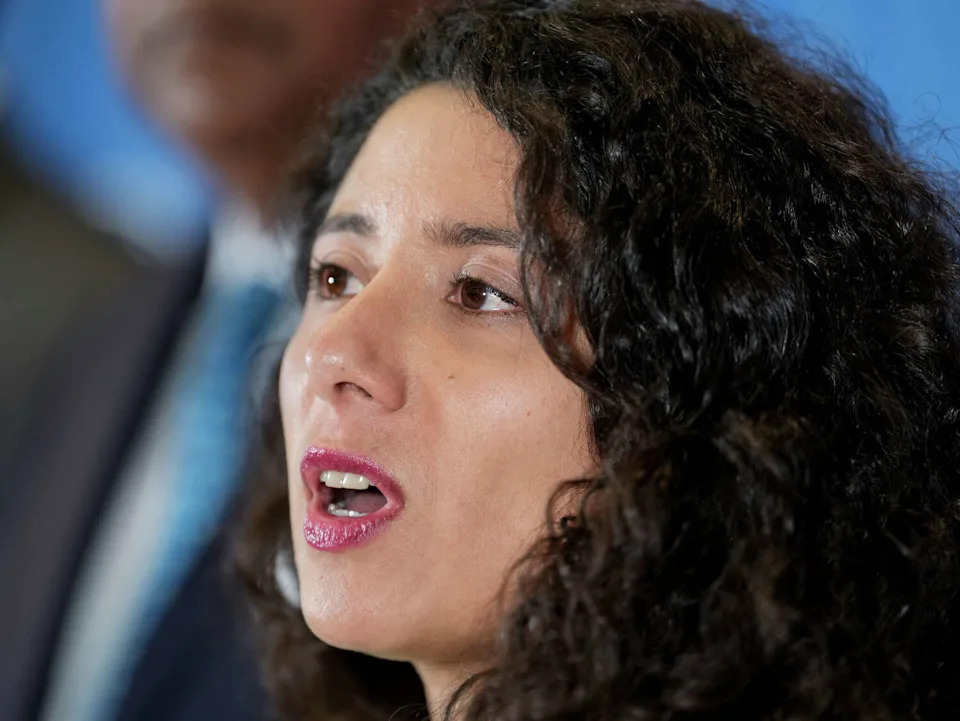 Harris County Judge Lina Hidalgo has become the target of the Houston Police Officers' Union social media posts. (Yi-Chin Lee/Houston Chronicle via Getty Images) (Houston Chronicle/Hearst Newspap/Houston Chronicle via Getty Imag)