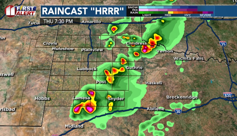 This is another of our high-resolution models that indicate a bit more activity to the north...