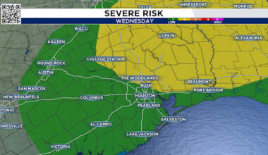 Another round of strong to severe storms set to slam across Houston Wednesday