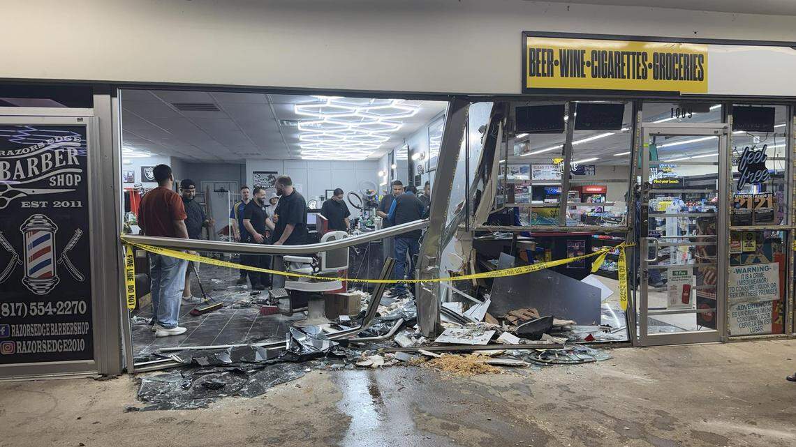 VIDEO: Car crashes into North Texas barbershop
