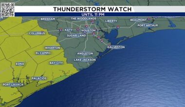 Severe Thunderstorm Watch issued near Houston
