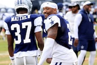 Dallas Cowboys safety Juanyeh Thomas (2) during training camp practice in Oxnard,...