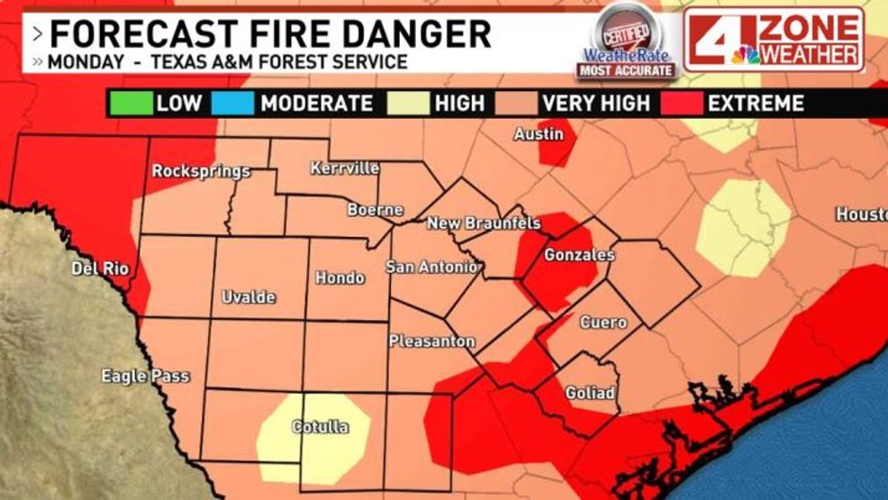 Fire danger Monday