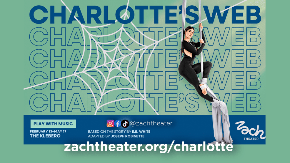 WAA Reading Show! ZACH Theatre spins “Charlotte’s Web” with bluegrass and aerial artistry