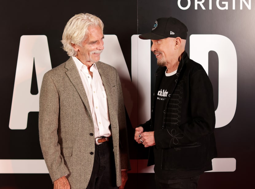 Sam Elliott, left, and Billy Bob Thornton chat during a red carpet event for the Season 2...