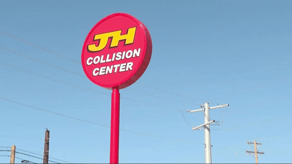 JH Collision Center sign. (Credit: KFOX14/CBS4)