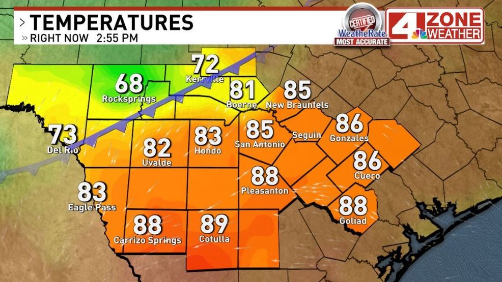 Cold front as of 3PM this afternoon