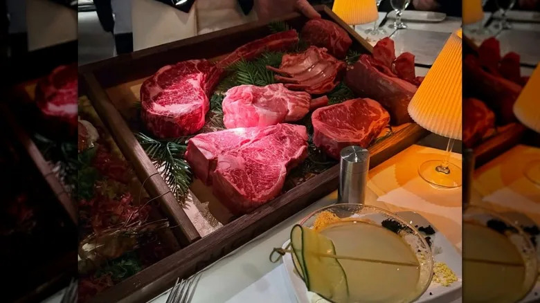meat tray presented tableside