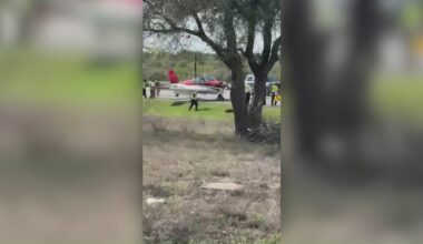 Plane lands on US 290 in southwestern Travis County