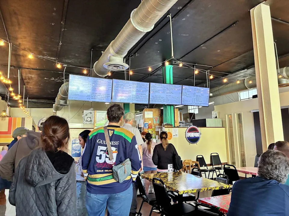 Customers wait inside The Station Cafe in San Antonio on March 12, 2026. (Emma Weidmann/MySA)