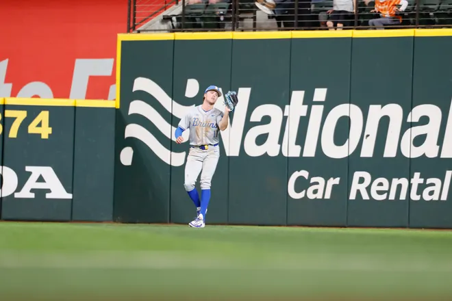 Feb 27, 2026; Arlington, TX, USA; UCLA vs, Tennessee during the Amegy Bank College Baseball Series at Globe Life Field. Mandatory Credit: Chris Jones-Imagn Images