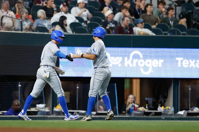 Feb 27, 2026; Arlington, TX, USA; UCLA vs, Tennessee during the Amegy Bank College Baseball Series at Globe Life Field. Mandatory Credit: Chris Jones-Imagn Images