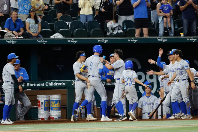 Feb 27, 2026; Arlington, TX, USA; UCLA vs, Tennessee during the Amegy Bank College Baseball Series at Globe Life Field. Mandatory Credit: Chris Jones-Imagn Images