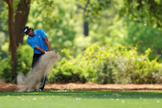 Marco Penge of England plays a shot on the fifth hole during the second round of the Texas Children's Houston Open 2026 at Memorial Park Golf Course on March 27, 2026 in Houston, Texas.