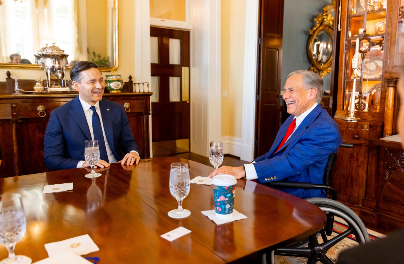 Governor Abbott Hosts Canadian Opposition Leader Poilievre In Austin | Office of the Texas Governor
