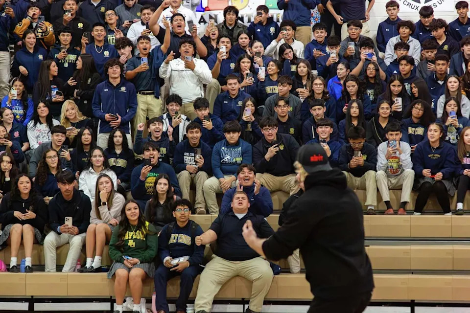 Logan and his brother, Jake Paul, gained stardom from posting comedy videos on the now-defunct Vine app, moving to YouTube and later the wrestling world. (Courtesy of Holy Cross of San Antonio)
