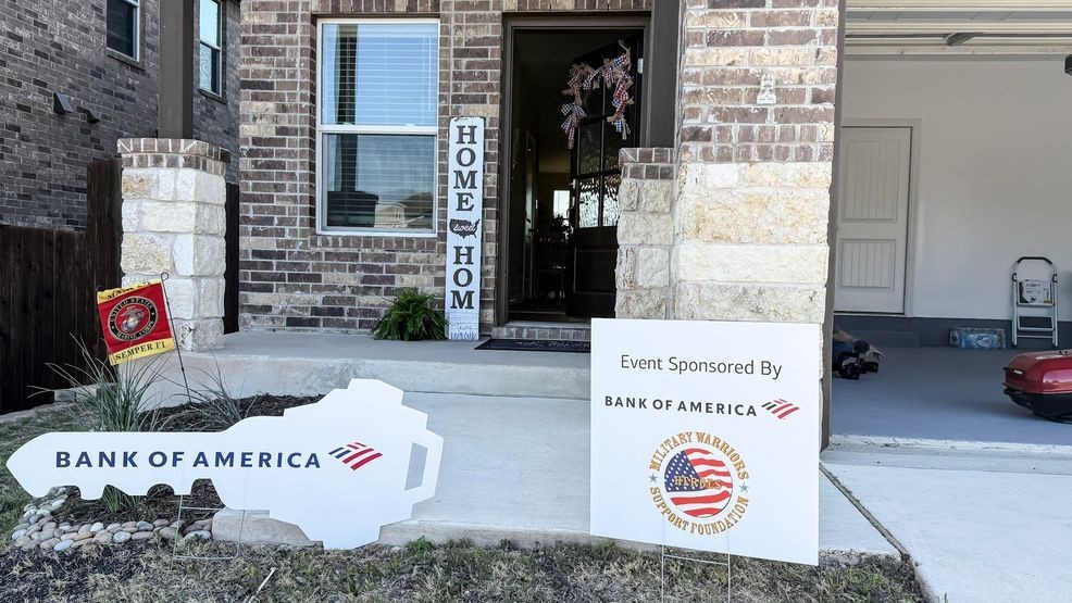 A U.S. Marine Corps veteran received the keys to a mortgage-free home in Buda last week through a partnership between Bank of America and the Military Warriors Support Foundation. (Photo: The Monument Group)