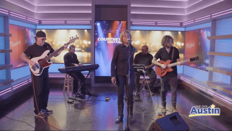 Austin’s music scene was on full display during Tunes Tuesday as Courtney Santana and her band took the We Are Austin stage with a powerful performance of her song “Crumbs.”