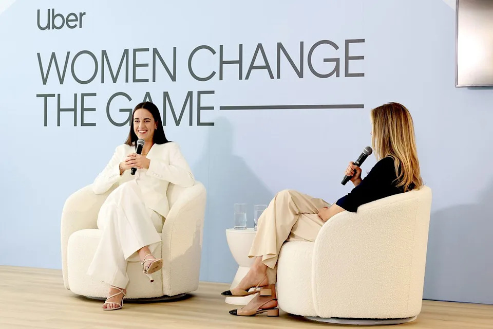 Caitlin Clark and Brooke AndersonCredit: Alexander Tamargo/Getty