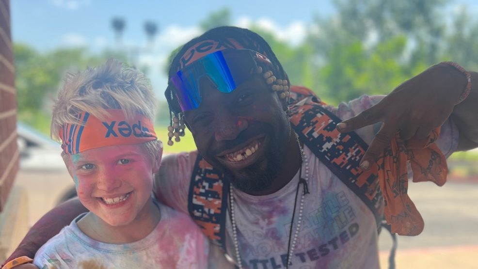 {p}The camp builds on the organization’s presence in schools during the year, giving kids a chance to reconnect with familiar faces. “Our teams are actually on campus… doing student leadership lessons, engaging in play… and then we pack up the circus and go to the next school,” Christin said. “So 60,000 kids get to experience Apex coaches… and during the summer, they can come hang out with them for a week.”{/p}