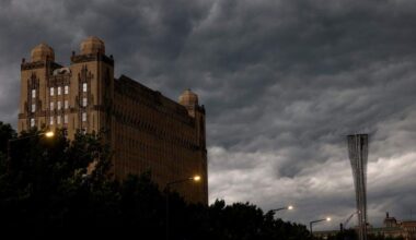 Storm clouds roll into downtown Fort Worth on Tuesday, May 28, 2024.