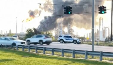 Large oil refinery explosion near Texas coast forces residents to shelter in place